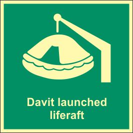 Davit Launched Liferaft with Text Symbol (2.004t)
