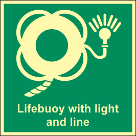 Lifebuoy With Light And Line with Text Symbol (2.010.1t)