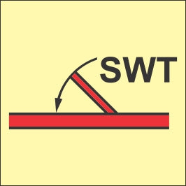 A Class Self-closing Semi-watertight Fire Door Symbol (3.097)
