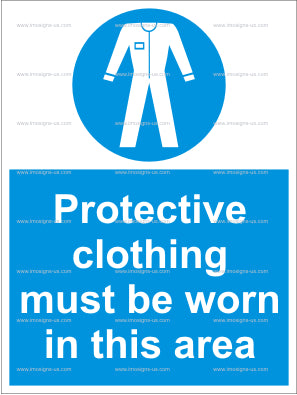 Protective Clothing Must Be Worn In This Area Sign (4.007.2)