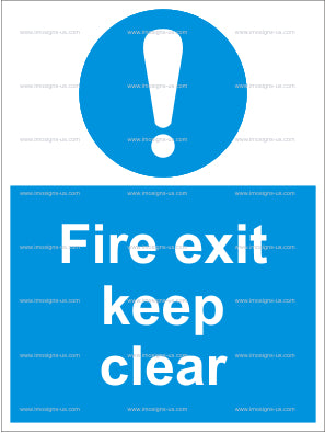 Fire Exit Keep Clear Sign (4.013.27)