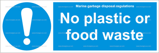 No Plastics or Food Waste Sign (4.017.3)