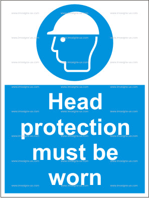 Head Protection Must Be Worn Sign (4.014.2)