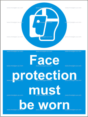 Face Protection Must Be Worn Sign (4.002.1)