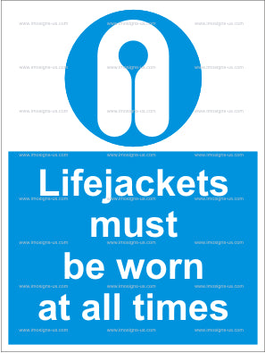 Lifejackets Must Be Worn at All Times Sign (4.026.1)
