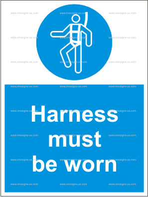Harness Must Be Worn Sign (4.008.1)