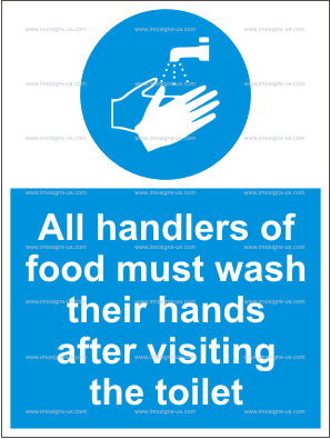 All Handlers of Food Must Wash Their Hands Sign (4.009.3)