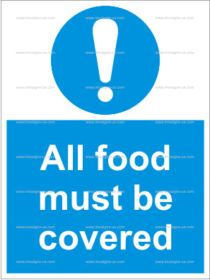 All Food Must Be Covered Sign (4.019.9)