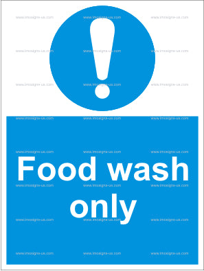 Food Wash Only Sign (4.019.12)