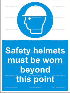 Safety Helmets Must Be Worn Beyond This Point Sign (4.014.4)