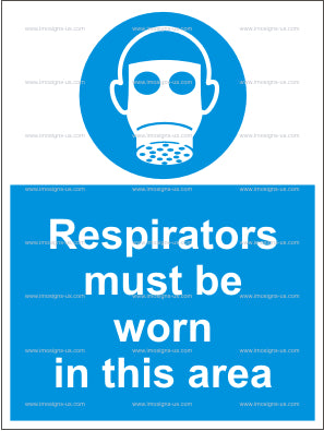 Respirators Must Be Worn in This Area Sign (4.003.2)