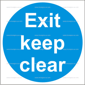 Exit Keep Clear Sign (4.041)