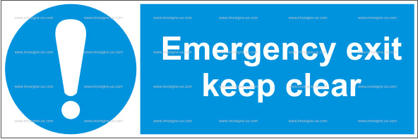 Emergency Exit Keep Clear Sign (4.013.12)