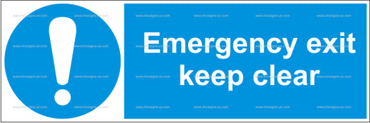 Emergency Exit Keep Clear Sign (4.013.12)
