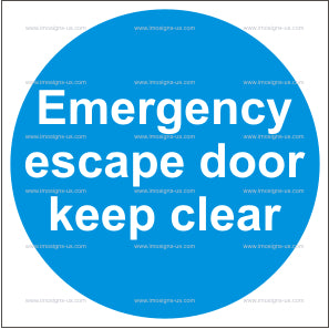 Emergency Escape Door Keep Clear Sign (4.052)