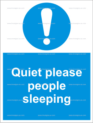Quiet Please People Sleeping Sign (4.013.15)