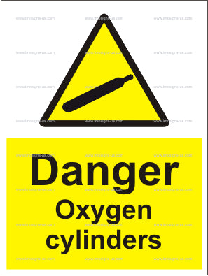 Danger Oxygen Cylinders Sign (6.015.3)