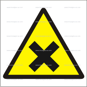 Warning Sign with a Cross. Dangerous for Health Symbol (6.023)