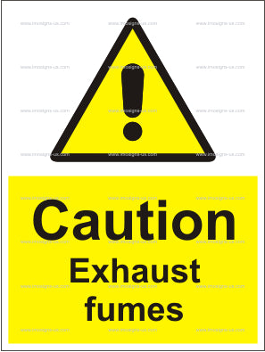 Caution Exhaust Fumes Sign (6.011.19)