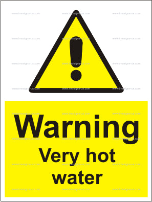 Warning Very Hot Water Sign (6.011.36)