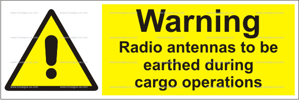 Warning Radio Antennas To Be Earthed Sign (6.011.30)