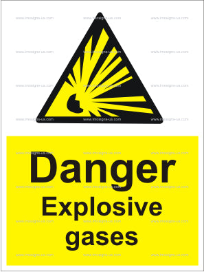 Danger Explosion Gases Sign (6.001.3)