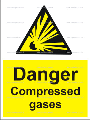 Danger Compressed Gases Sign (6.001.5)