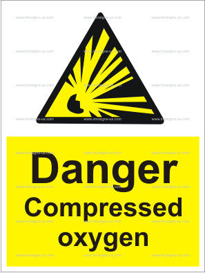 Danger Compressed Oxygen Sign (6.001.6)
