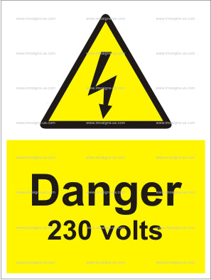 Danger 230 Volts Sign (6.008.15)