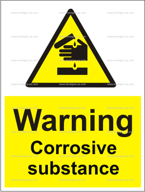 Warning Corrosive Substance Sign (6.002.3)