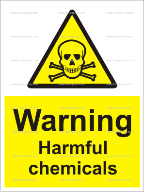 Warning Harmful Chemicals Sign (6.014.4)