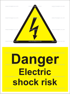 Danger Electric Shock Risk Sign (6.008.3)