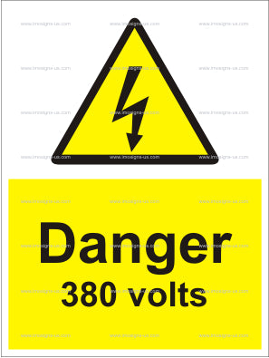 Danger 380 Volts Sign (6.008.9)