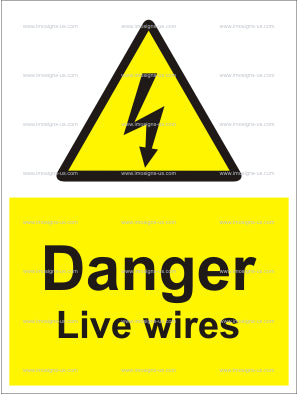 Danger Live Wires Sign (6.008.14)
