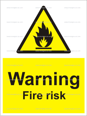 Warning Fire Risk Sign (6.013.7)
