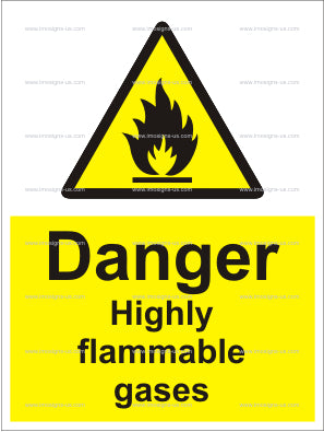 Danger Highly Flammable Gases Sign (6.013.4)