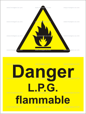 Danger L.P.G. Flammable Sign (6.013.6)