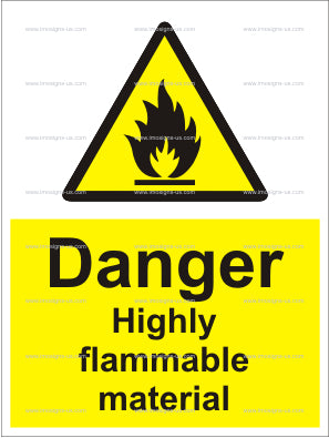 Danger Highly Flammable Material Sign (6.013.2)