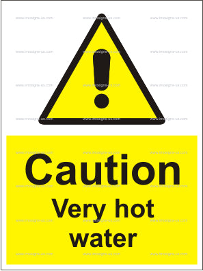Caution Very Hot Water Sign (6.011.26)
