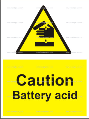 Caution Battery Acid Sign (6.002.9)