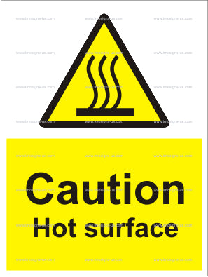 Caution Hot Surface Sign (6.036.1)