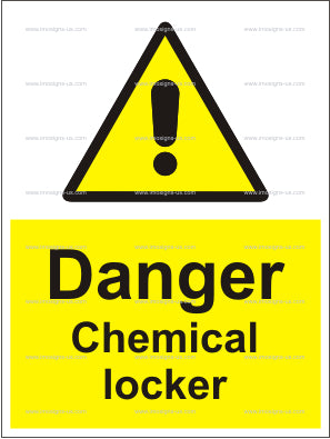 Warning Chemical Locker Sign (6.011.16)
