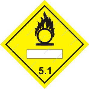 Class 5.1 Oxidizing Agent Sign (8.007)