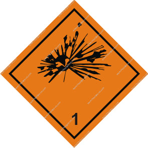 Class 1 Explosive Div Sign (8.018)
