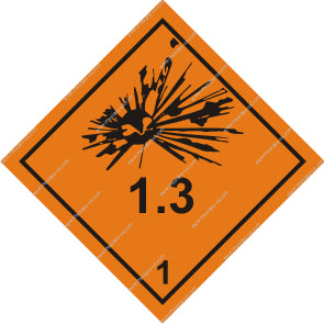 Class 1 Explosive Div. 1.3 Sign (8.021)