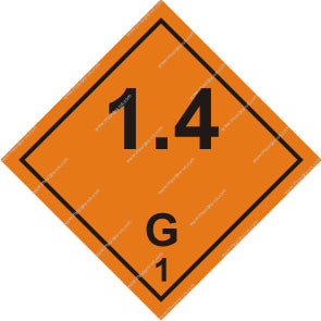 Class 1 Explosive Div. 1.4 - G Sign (8.028)