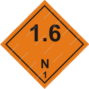 Class 1 Explosive Div. 1.6 - N Sign (8.030)