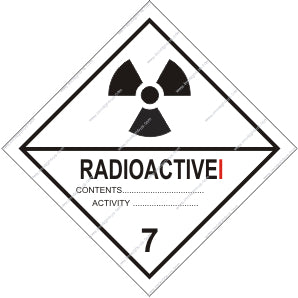 Class 7 Radioactive Category 1 Sign (8.031)