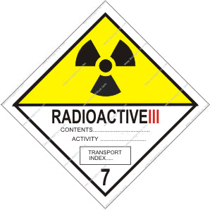 Class 7 Radioactive Category 3 Sign (8.033)