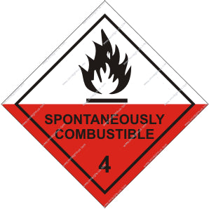 Class 4 Spontaneously Combustible Sign (8.048)